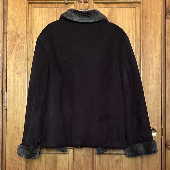 Coaco Vintage Black Fur Trim Jacket Size Small - Picture 3 of 7